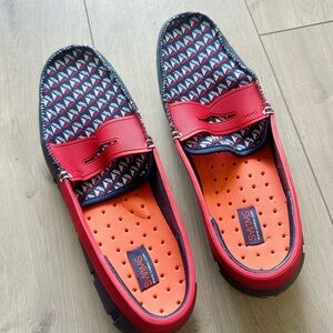 Swims Red and Navy Loafers